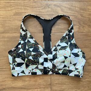 Victoria Sport Victoria's Secret Sports Bra Size S Black White Geometric Strappy